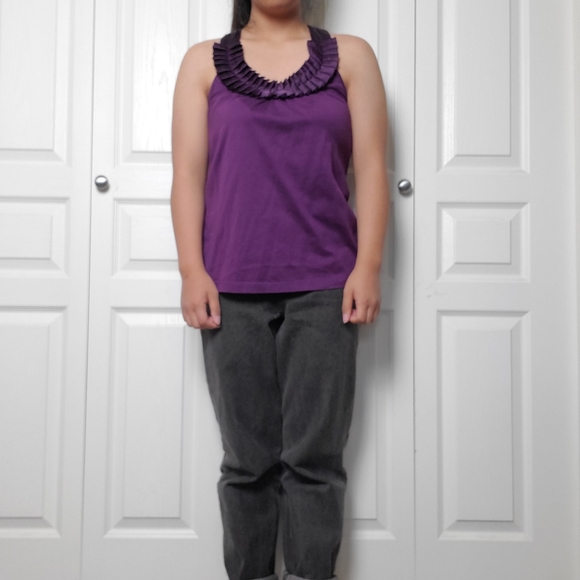 Purple sleeveless blouse - Picture 2 of 5
